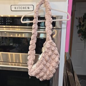 Pink Quilted Shoulder Bag